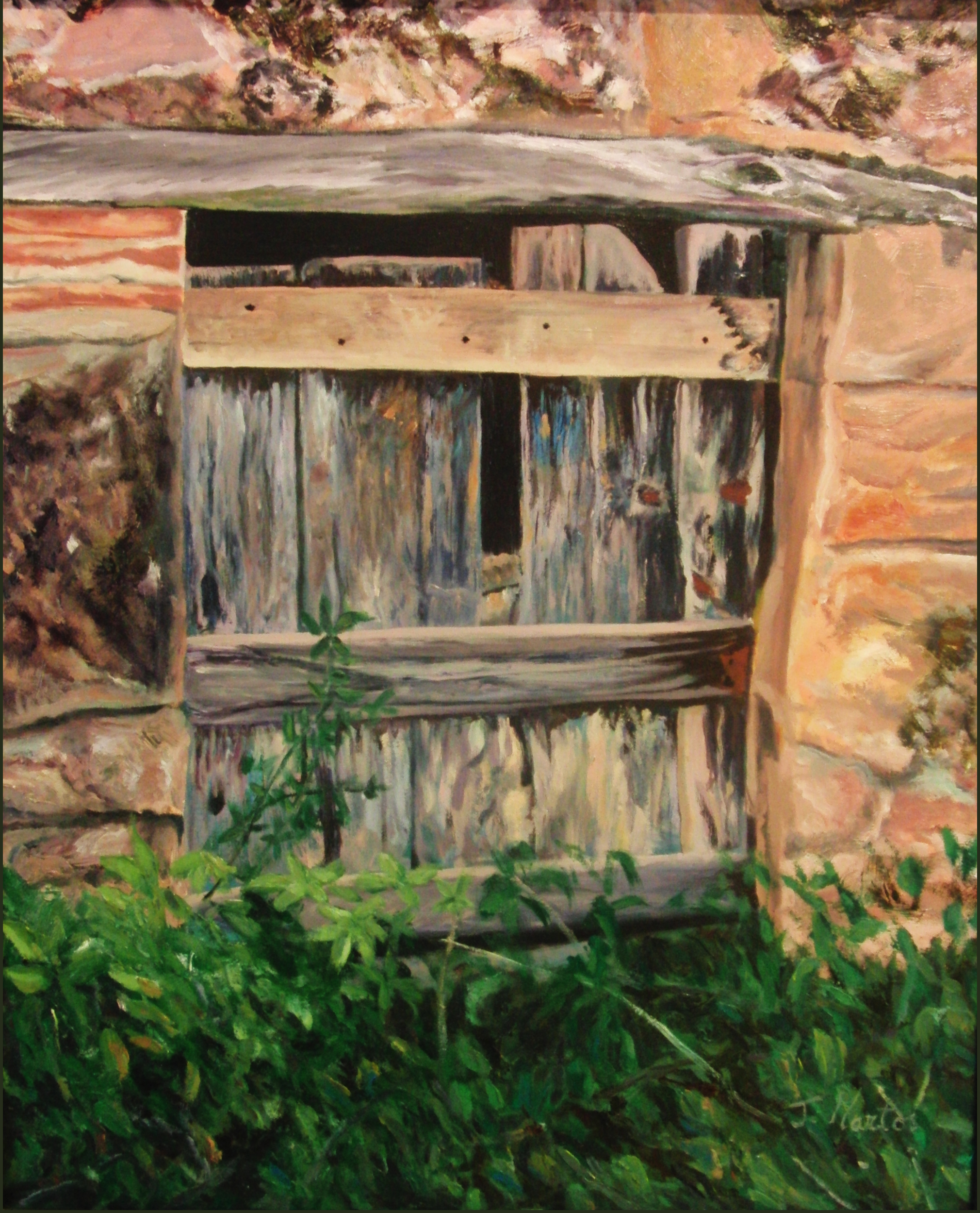 Cuadro al óleo Puerta antigua Alquézar de Joana Martos Cuadro al óleo Puerta antigua Alquézar de Joana Martos