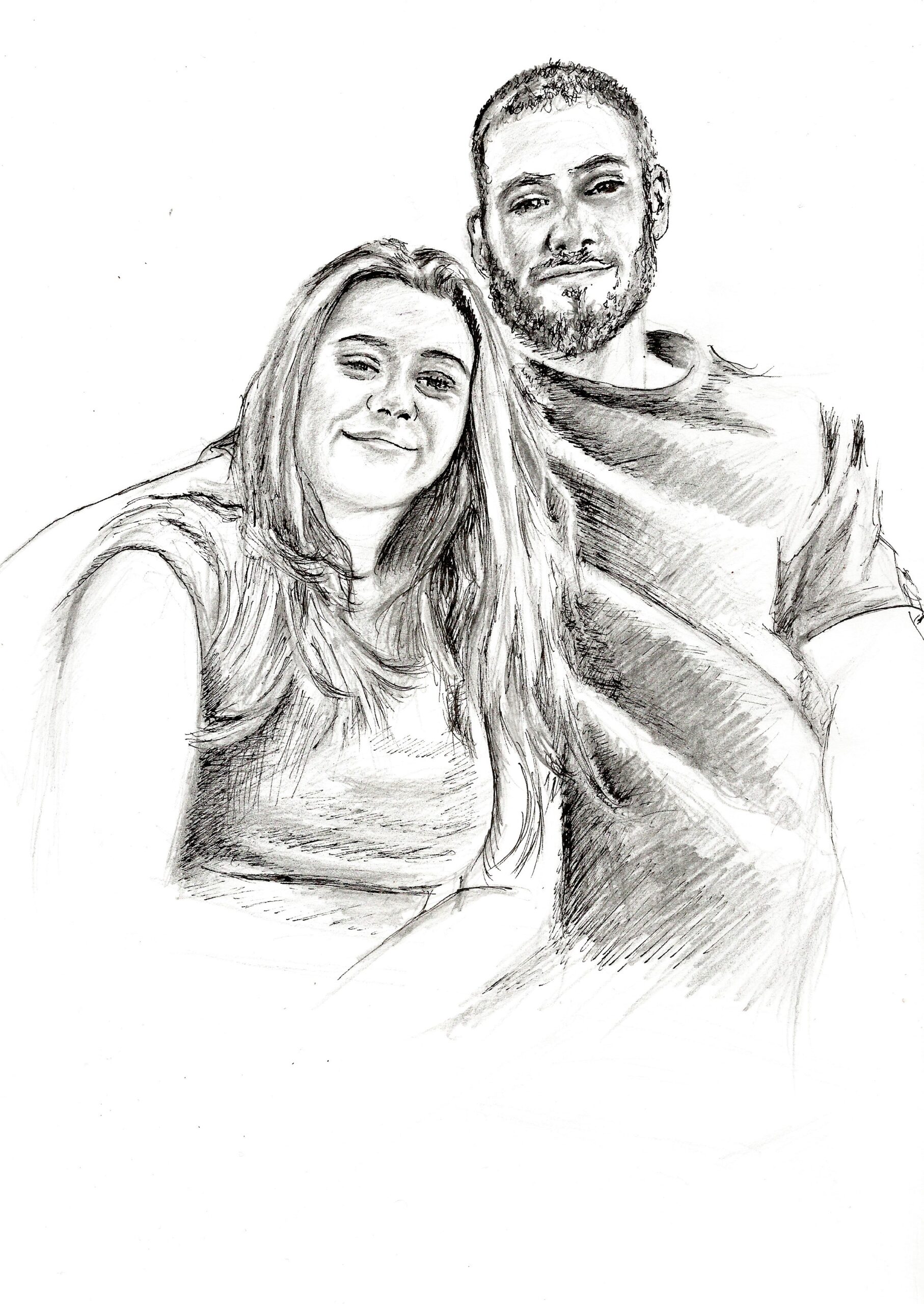 Retrato bn Alex y Sara