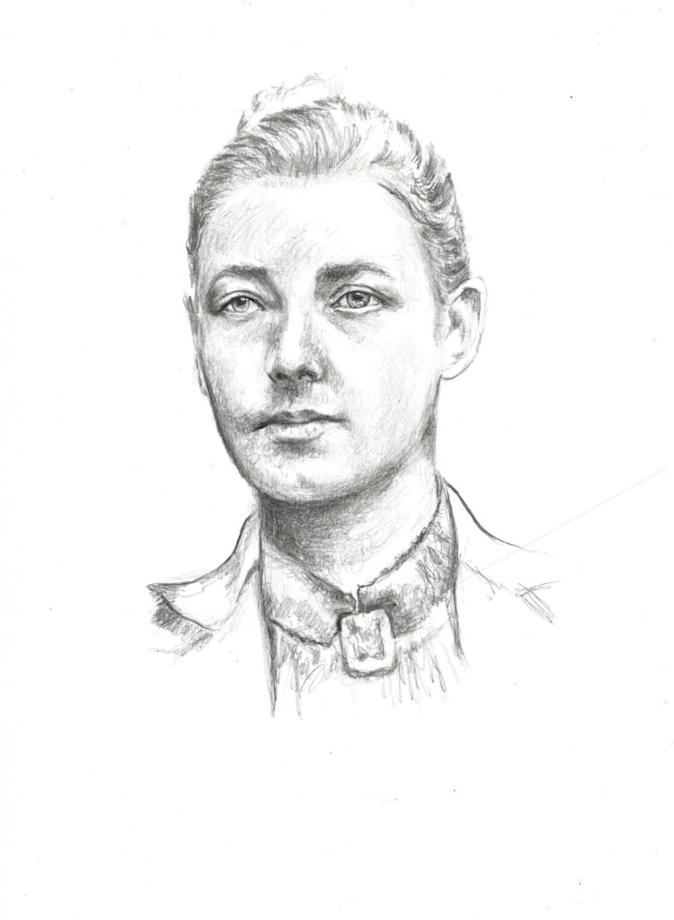 202512 hilma f kint blanco y negro retrato