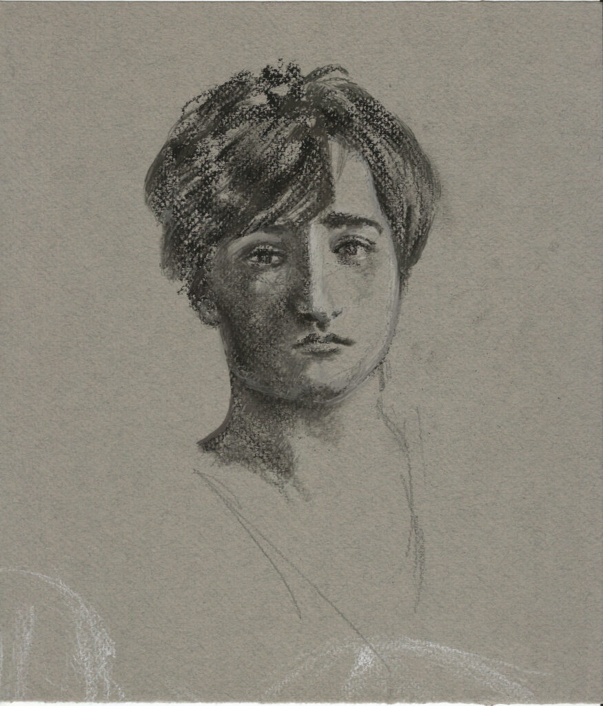 202601 Maruja Mallo carboncillo retrato