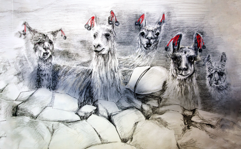 La llama y el cazador - familia de llamas opinando...